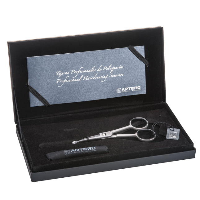 Artero Satin Mini Curvy - professional safe scissors with a satin finish, curved