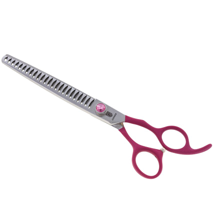 Jargem Chunkers - single-sided thinning shears with a satin handle and decorative screw, 24 teeth