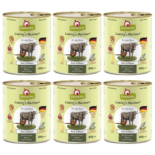 GranataPet Beef & Pheasant - grain-free wet dog food, beef and pheasant