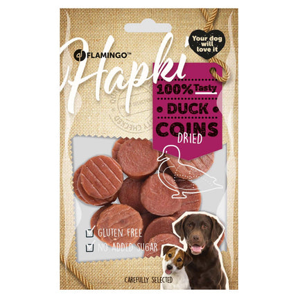 Flamingo Hapki Duck Coins - dog treats, duck slices