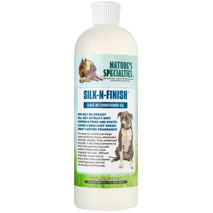 Nature's Specialties Silk - N - Finish Gel - multifunctional gel conditioner for dogs and cats, prevents snow sticking