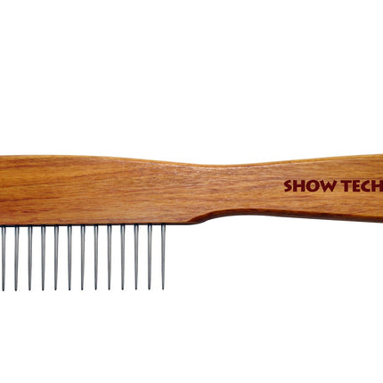 Show Tech Rosewood Poodle - wooden comb with wider tooth spacing