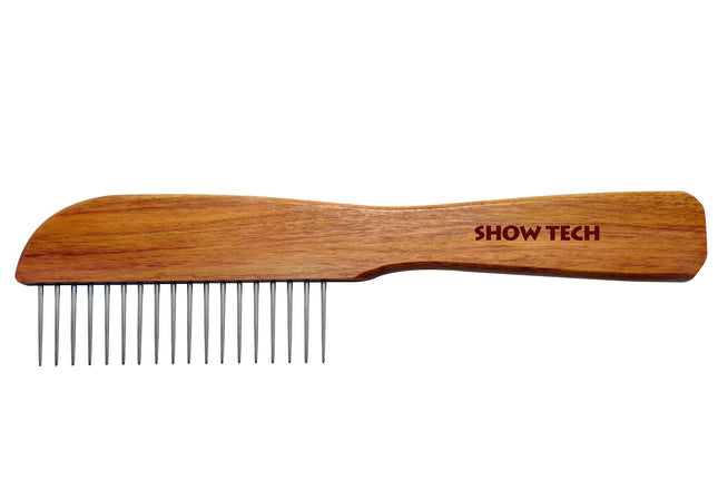 Show Tech Rosewood Poodle - wooden comb with wider tooth spacing