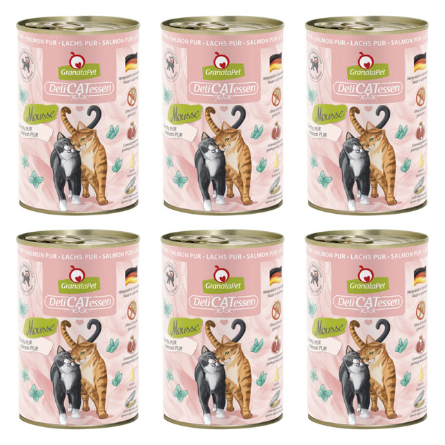 GranataPet DeliCatessen Pur - grain-free wet food for cats, salmon