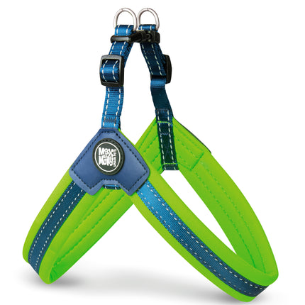 Max&Molly Q - Fit Harness Lime Green - step-in harness for dogs, lightweight and adjustable