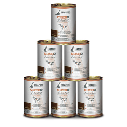 Escapure VET Liver Diet Horse - wet food for dogs, supporting liver health, horse meat