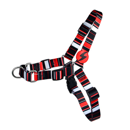 Dashi Slide Front Harness - Norwegian-style harness for dogs, no-pull, striped pattern