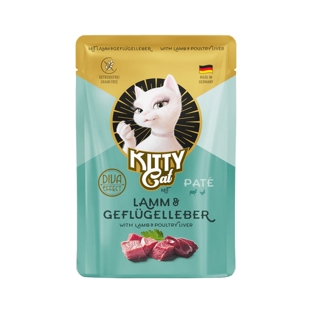 Kitty Cat Lamb & Poultry Liver Pâté - grain-free wet food, pâté for cats, with lamb and poultry liver