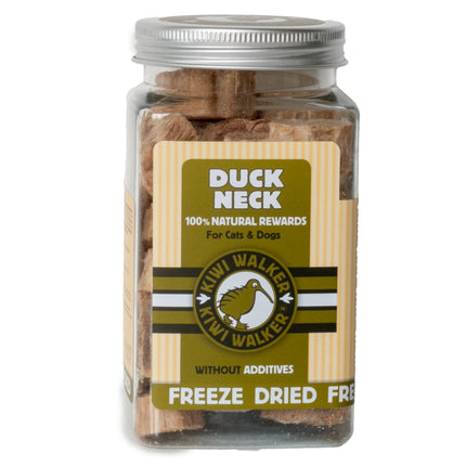 Kiwi Walker Snacks Duck Neck - 100% duck necks, freeze-dried, natural treats for dogs and cats