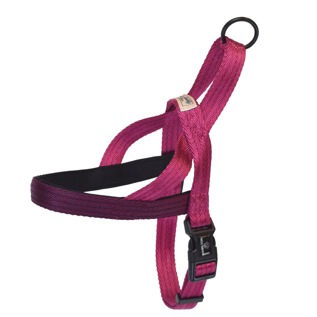 Hamilton Go Boldly Harnesses - soft, nylon Norwegian harnesses for dogs, raspberry