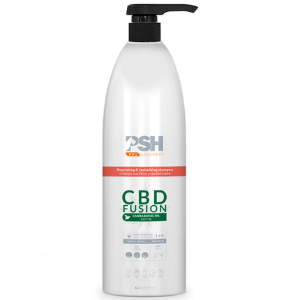 PSH Pro CBD Fusion Shampoo - shampoo for dogs and cats that facilitates undercoat removal, concentrate 1:4