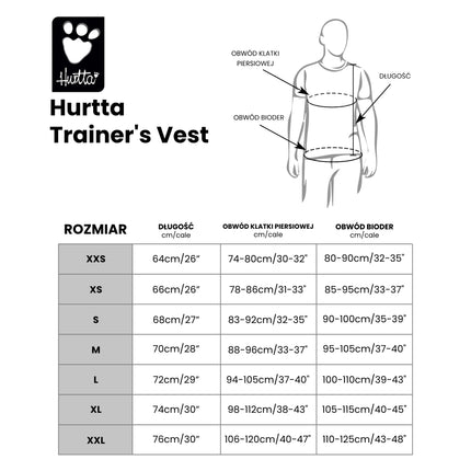 Hurtta Trainer's Vest Granite - training vest for dogs