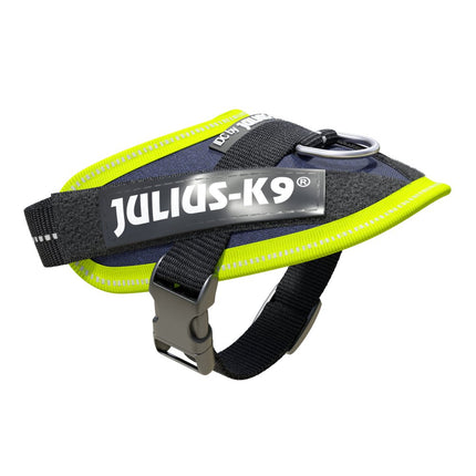 Julius - K9 IDC Powerharness Jeans Neon - high-quality harness for dogs in denim and neon colors