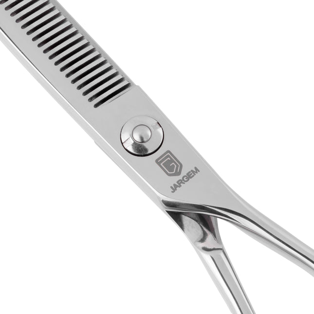 Jargem Curved Blenders - professional single-sided thinning shears, curved, 45 teeth