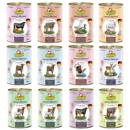 GranataPet Dog Food Set - Grain-Free Wet Dog Food, Mix of 10 Flavors