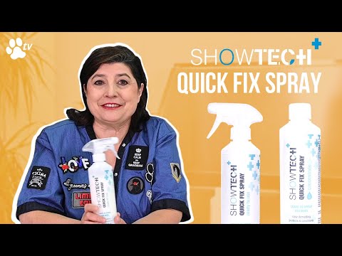 Show Tech+ Quick Fix Spray - a product that facilitates brushing and grooming, prevents dirt buildup