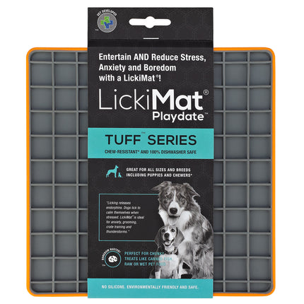 LickiMat Tuff Playdate - licking mat for dogs, checkered pattern