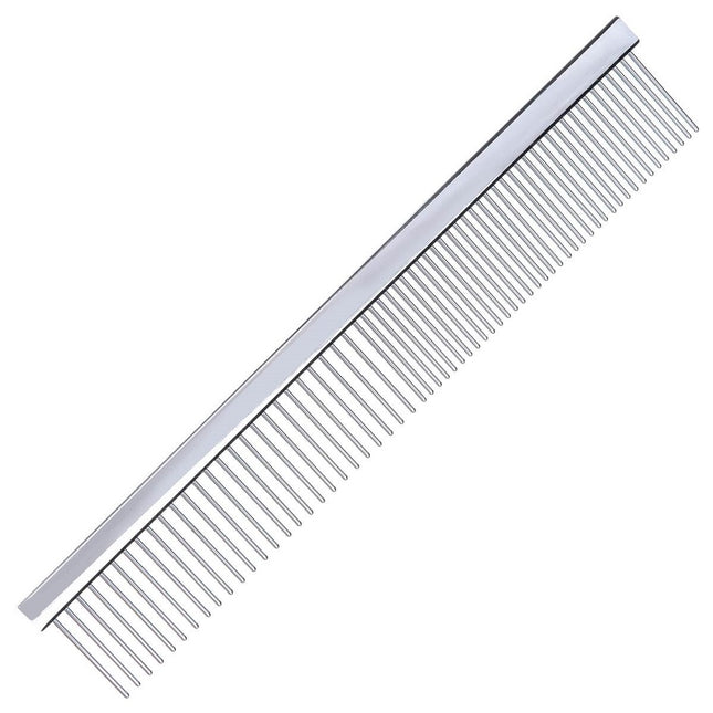 Groom Professional Metal Comb - Mixed Tooth Spacing 50/50