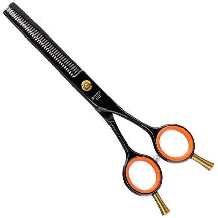 Geib Gator 008 Blender 6.5 - single-sided thinning shears made of Japanese steel, with a black finish, 30 teeth