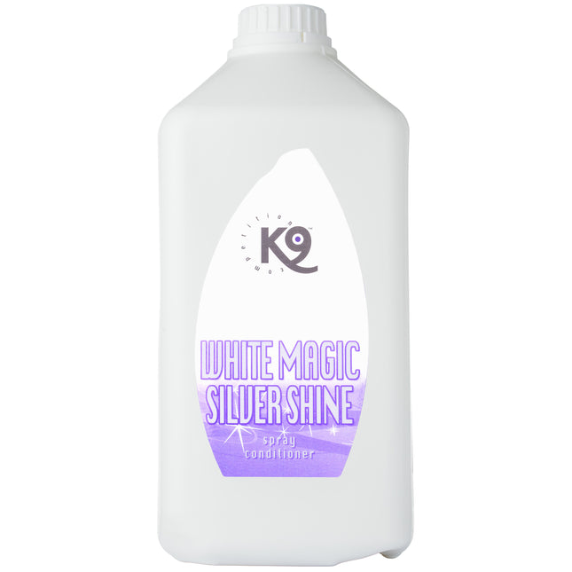 K9 White Magic Silver Shine Spray - multifunctional conditioner for horses, for white and silver coats - 2.7L