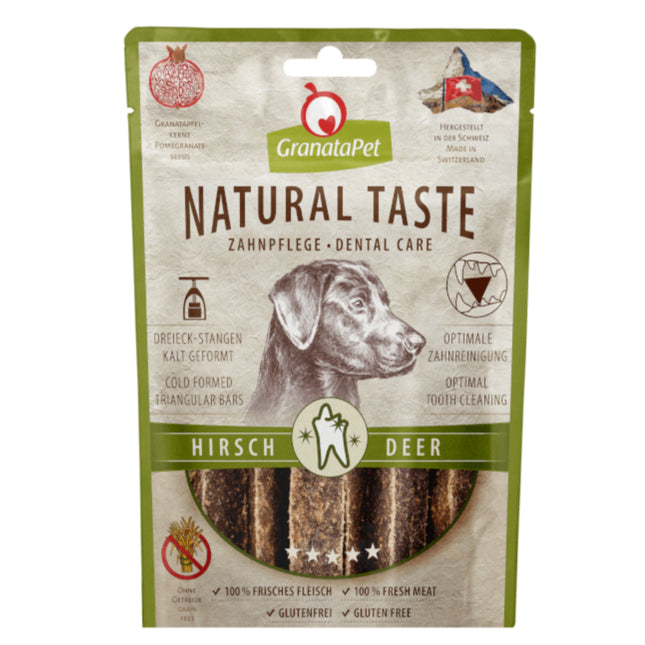 GranataPet Natural Taste Dental Care Snack Deer - natural meat dental treats for dogs, deer strips