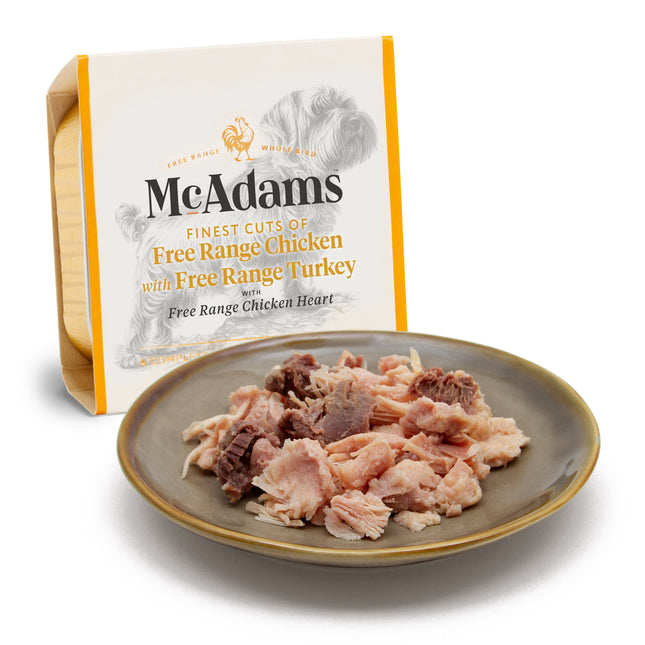 McAdams Free Range Chicken & Turkey - wet dog food, free-range chicken and turkey