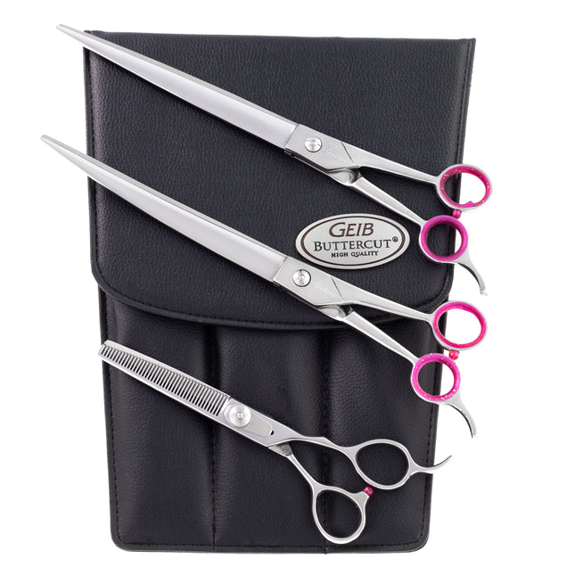 Geib Gator Scissors Set - professional scissors and thinning shears set (40 teeth) made of Japanese stainless steel, 3 pieces