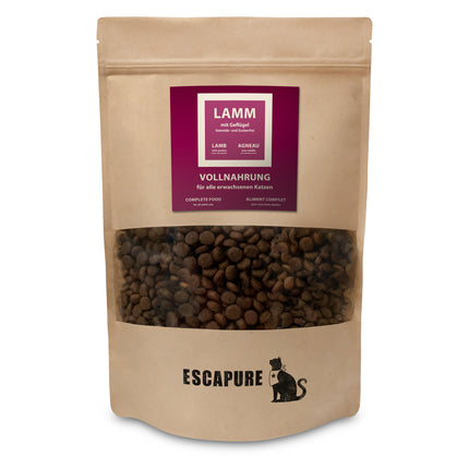 Escapure Dry Food Lamb with Poultry - complete dry food for adult cats, lamb with poultry