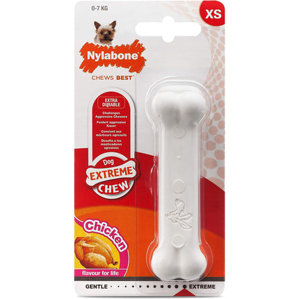 Nylabone Extreme Chew Chicken - durable chew toy for dogs, chicken flavor