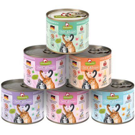 GranataPet DeliCatessen Food Set - Grain-Free Wet Cat Food, Mix of 6 Flavors, Set 1