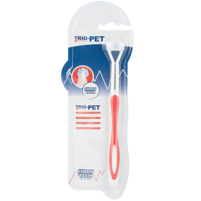 Show Tech Trio - Pet Toothbrush - oral hygiene and dental care brush for pets, heads