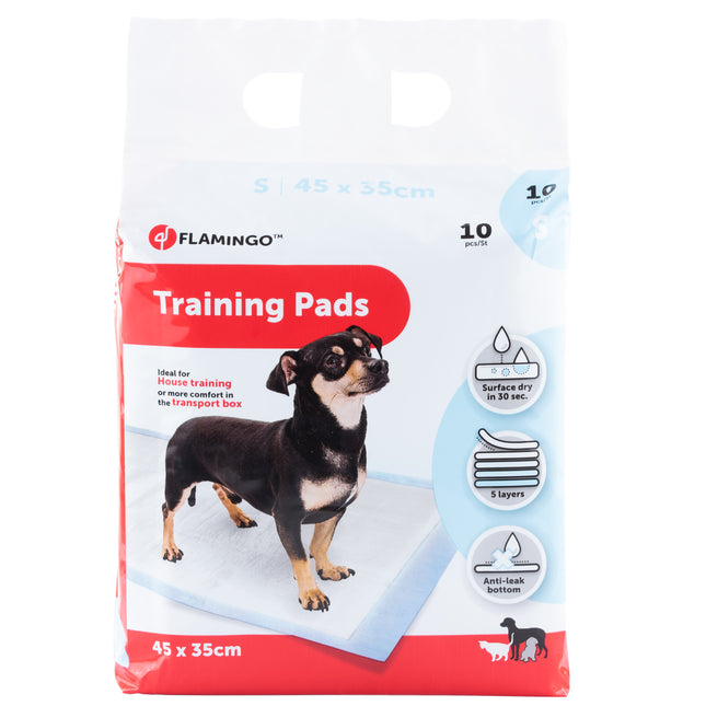 Flamingo Training Pads S (45x35cm) - dog training pads for housebreaking, 5-layer - 10 pieces