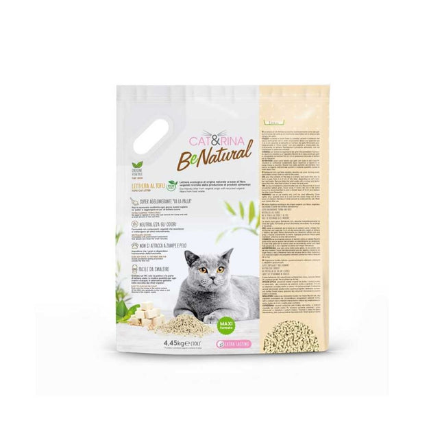 Cat&Rina BeNatural Tofu Litter Classic - plant-based cat litter, clumping, biodegradable pellets - (4.45kg)