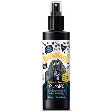 Bugalugs Mango & Banana Cologne - refreshing scented spray for dogs with a fruity fragrance