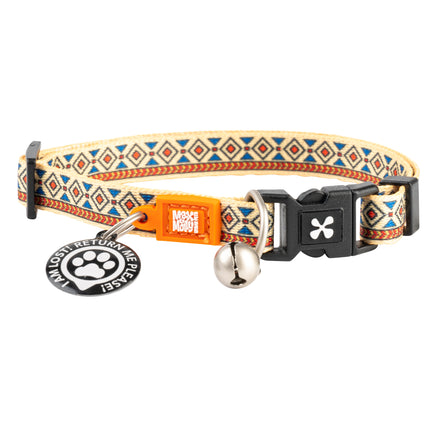 Max&Molly GOTCHA! Smart ID Cat Collar Ethnic - colorful collar for cats with a smart Tag pendant