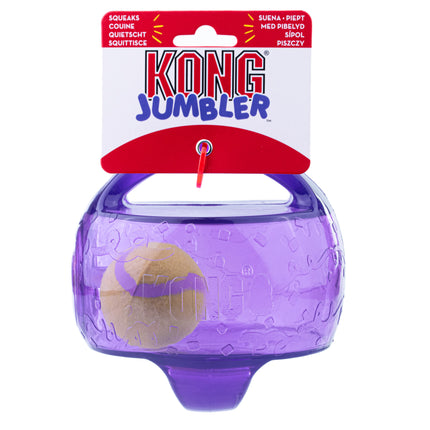 KONG Jumbler Ball L/XL - very large squeaky ball for dogs, with handles