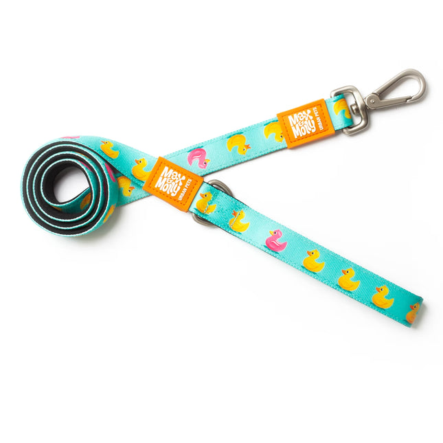 Max&Molly Short Leash Ducklings - colorful urban leash for dogs, duck pattern, 120cm