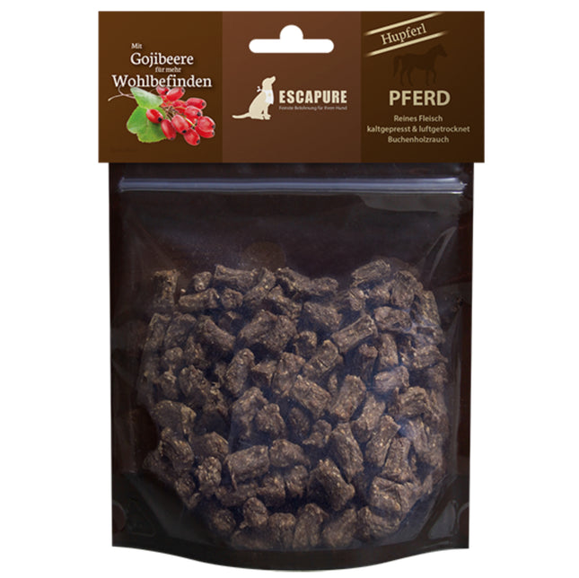 Escapure Horse Hupferl with Goji Berry - natural dog treats, horse meat and goji berries