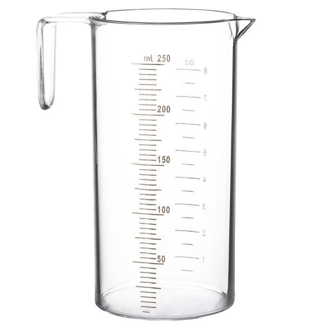 Comair Measuring Cup - small, transparent measuring cup with scale and handle