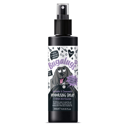 Bugalugs Lavender & Chamomile Deodorizing Spray - refreshing formula for the coat and soothing for skin irritations