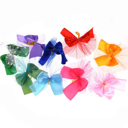 Blovi Bows Multicolor 25 pcs - multicolored bows for dogs with tulle