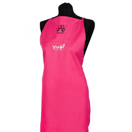 Yuup! Pink Grooming Apron - protective, rubberized apron