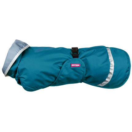 Sade Pomppa Petrol - waterproof jacket for dogs, sea blue