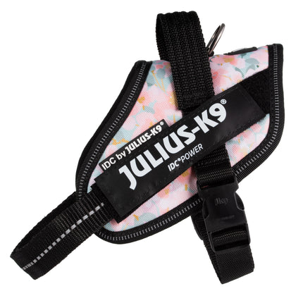 Julius - K9 IDC Powerharness Pretty - dog harness with reflectors, floral pattern