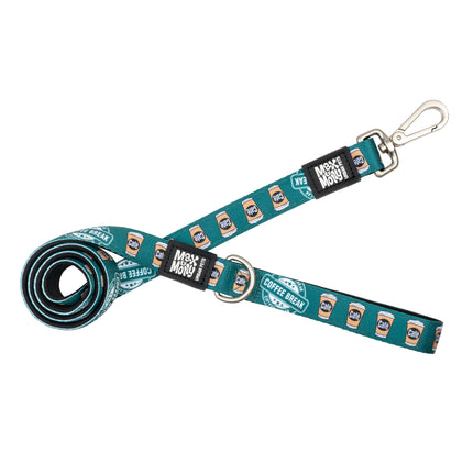 Max&Molly Short Leash Coffee Break - colorful urban leash for dogs, coffee pattern, 120cm