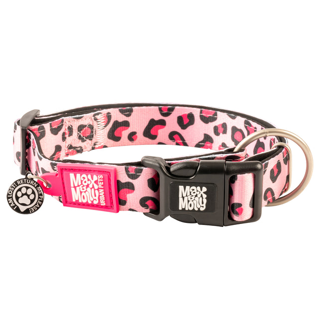 Max&Molly GOTCHA! Smart ID Leopard Collar - collar with smart Tag for dogs, leopard print design