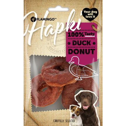 Flamingo Hapki Duck Donut - dog treats, duck donuts