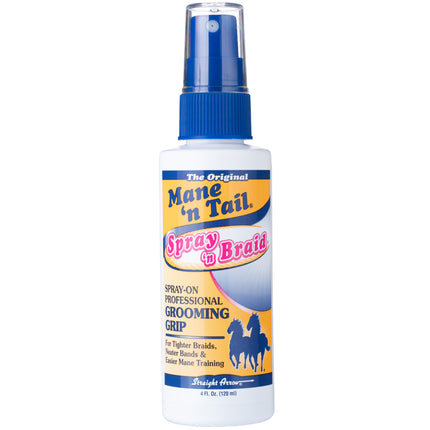 Mane'n Tail Spray & Braid - a product that facilitates braiding hair, manes, and tails for horses and dogs