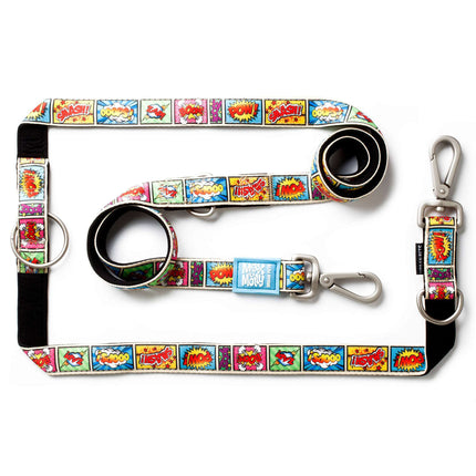 Max & Molly Multi-Leash Comic - adjustable leash for dogs, interesting pattern, 200cm