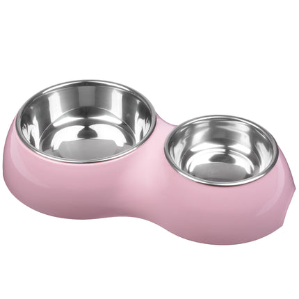 Flamingo Royal Doblo Bowl - double bowl for dogs and cats, non-slip